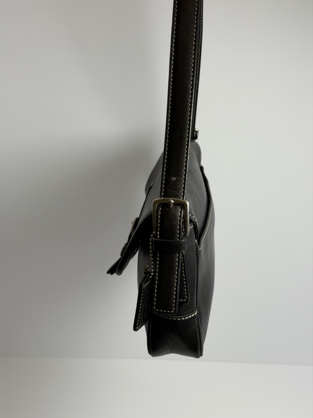 Coach Y2K Hampton East West Black Leather Shoulder Bag - Picture 5 of 13